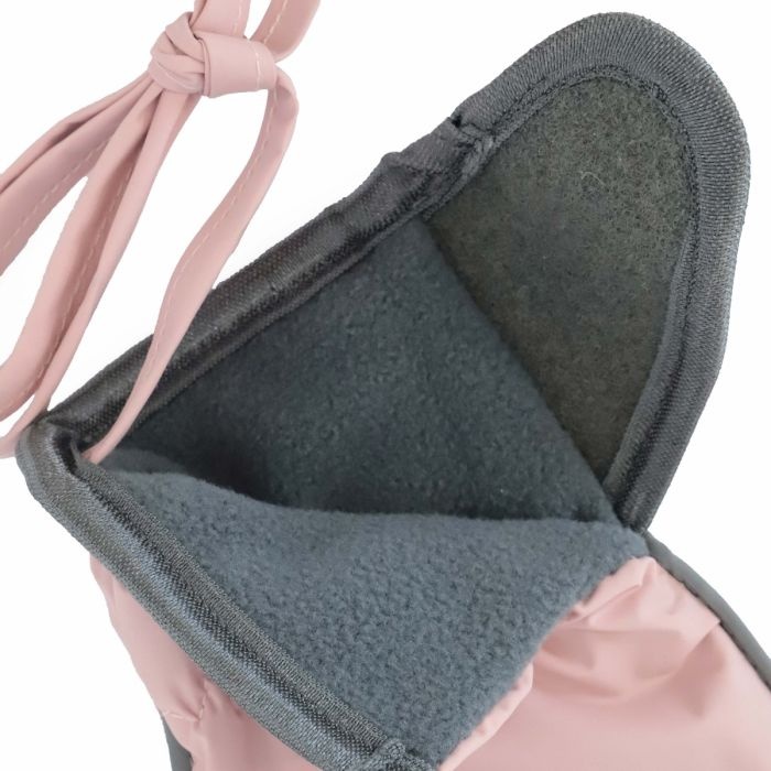 Calikids Mitaines imperméables (mi-saison) velcro corde - Blush