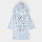 Petit Lem Daisy Print Light Blue Plush Robe