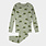 Petit Lem Recycling Truck Print on Fall Green PJ Set
