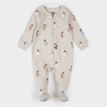 Petit Lem Ballerina Print on Cream Sleeper