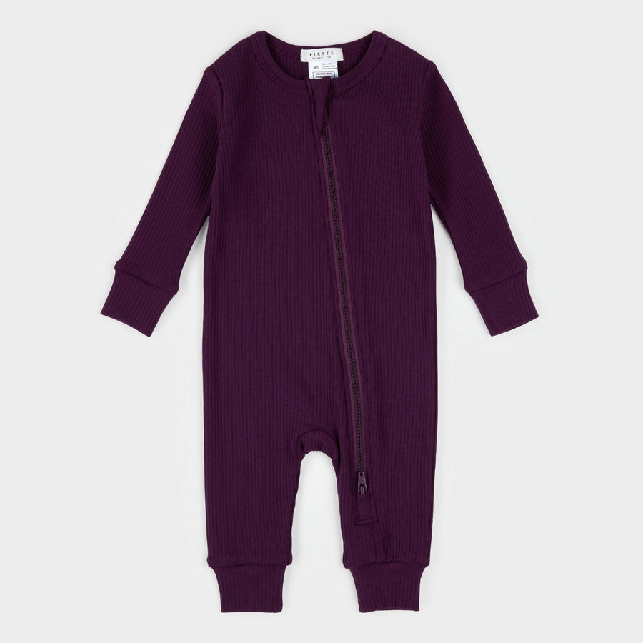 Petit Lem Plum Modal Rib Sleeper