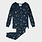 Petit Lem Trees Print on Navy Infant PJ Set