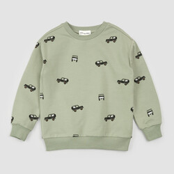 Miles the label Off Roading Print on Sage Sweatshirt