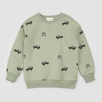Miles the label Off Roading Print on Sage Sweatshirt