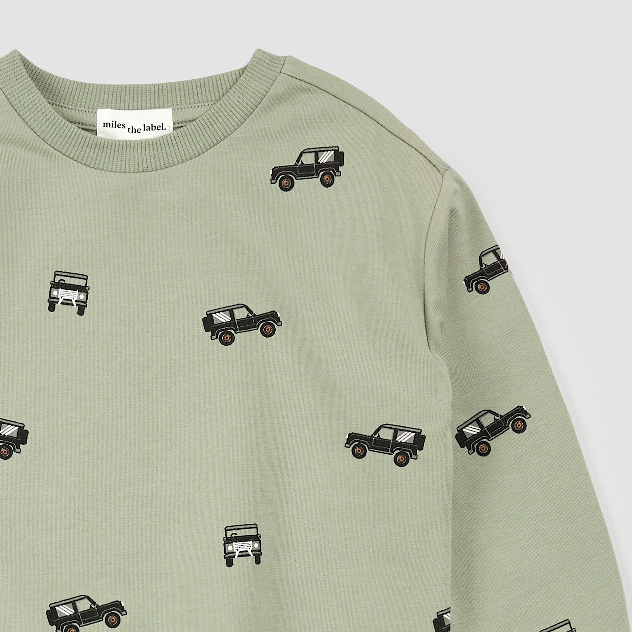 Miles the label Off Roading Print on Sage Sweatshirt