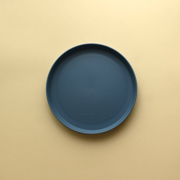 Minika Assiette en paille de blé - Indigo (nouvelle version)