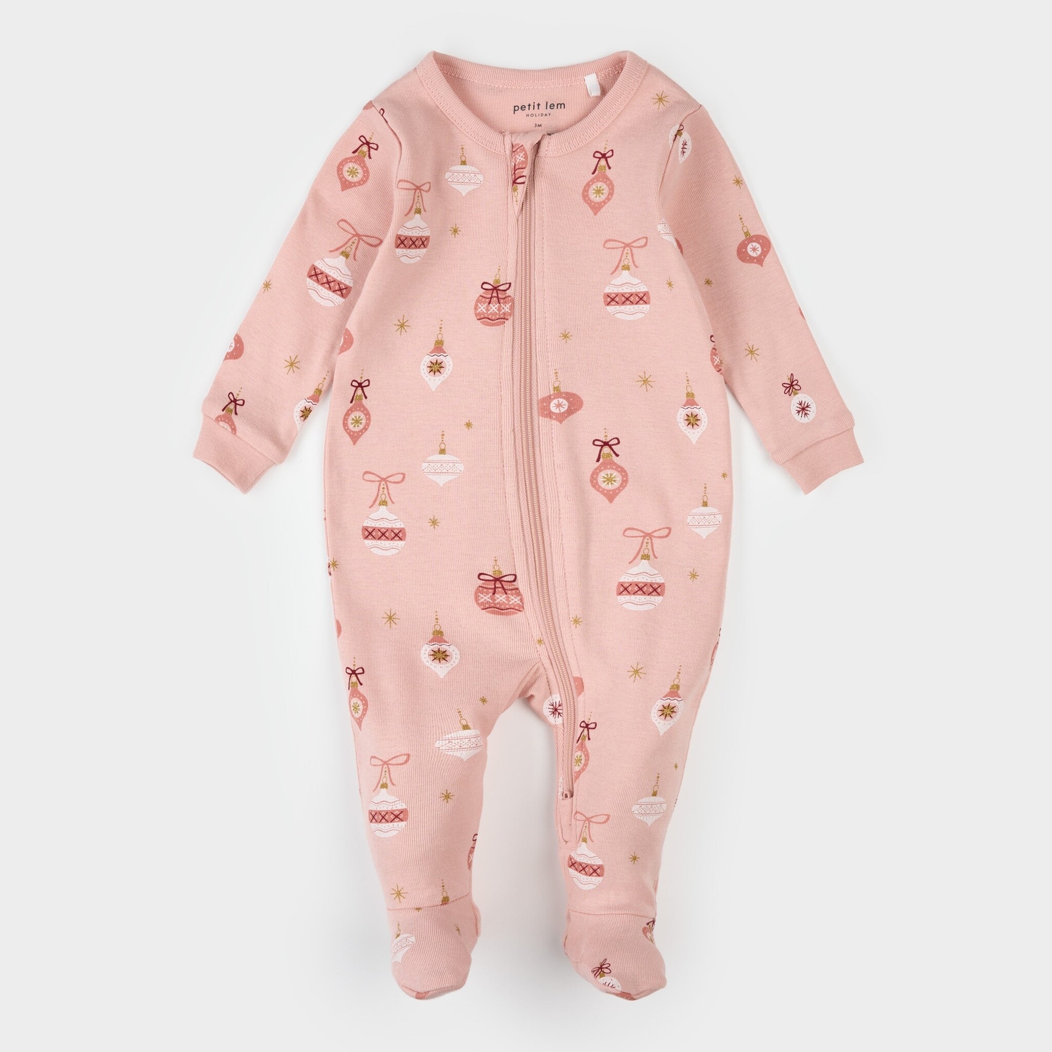 Petit Lem Ornaments Print on Rose Sleeper