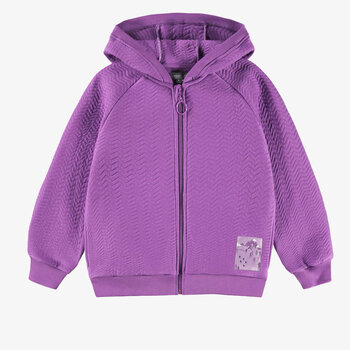 Souris Mini Veste mauve à capuchon