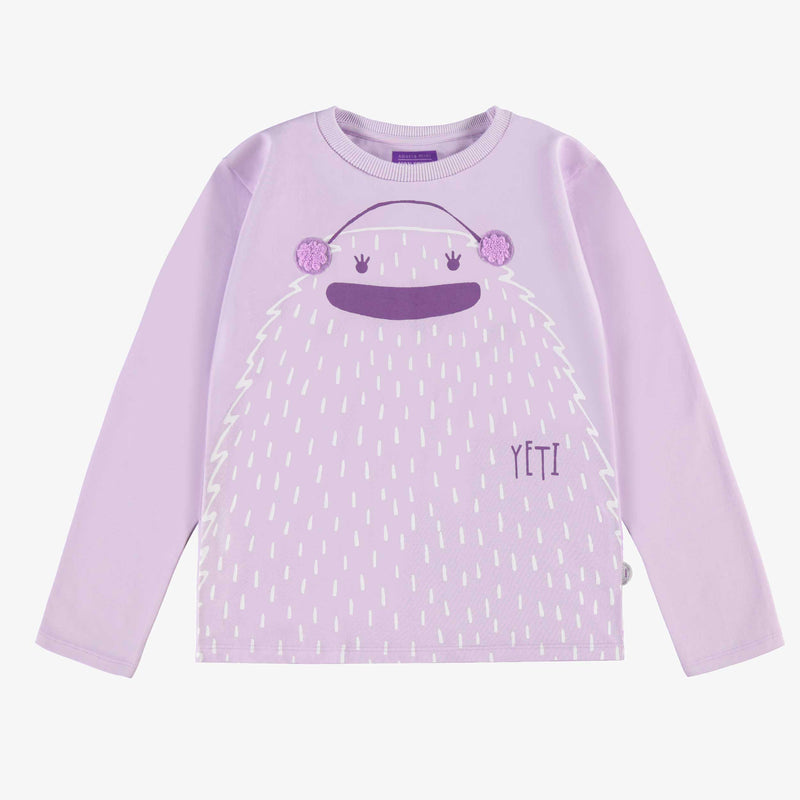 Souris Mini T-shirt mauve avec illustration