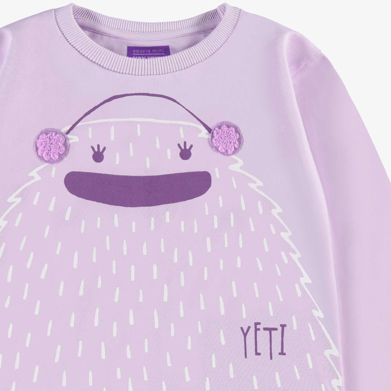 Souris Mini T-shirt mauve avec illustration