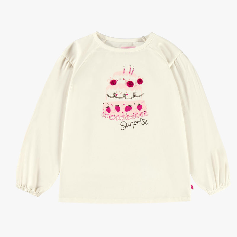 Souris Mini T-shirt crème avec illustration