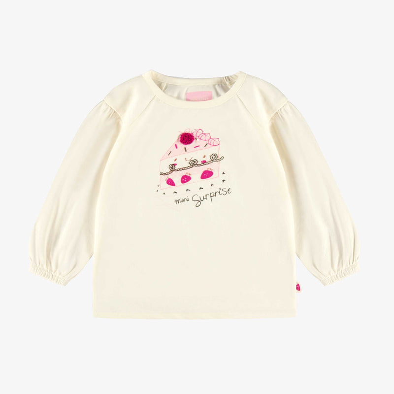 Souris Mini T-shirt crème avec illustration