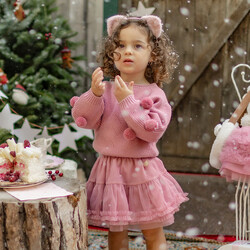 Souris Mini Jupe rose en tulle souple