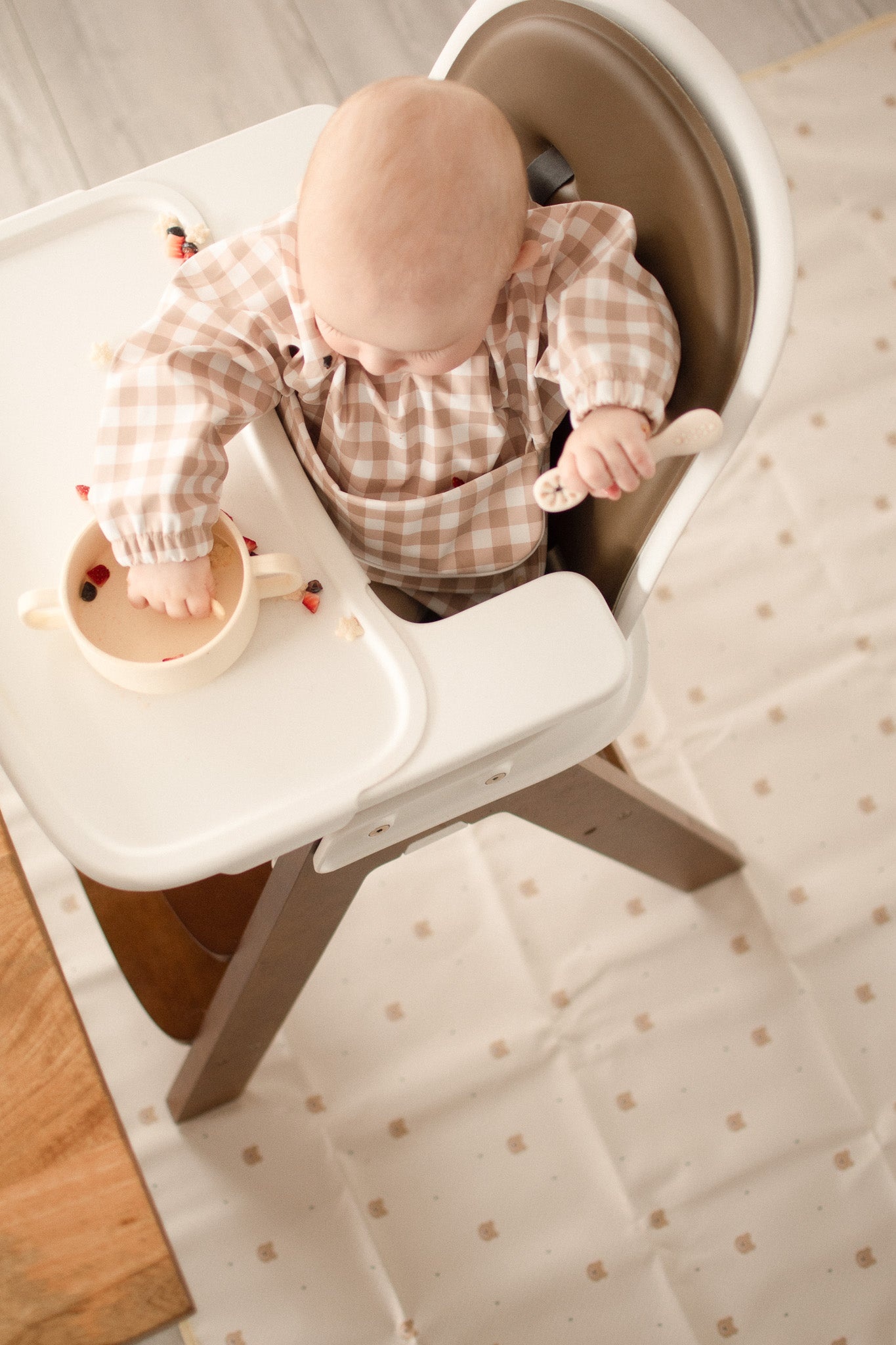 Micasso & co. Tapis de sol imperméable multiusage pour bébés - Vichy Sauge