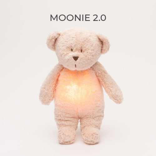 Moonie Peluche sonore et veilleuse 2.0 - Ourson Rose
