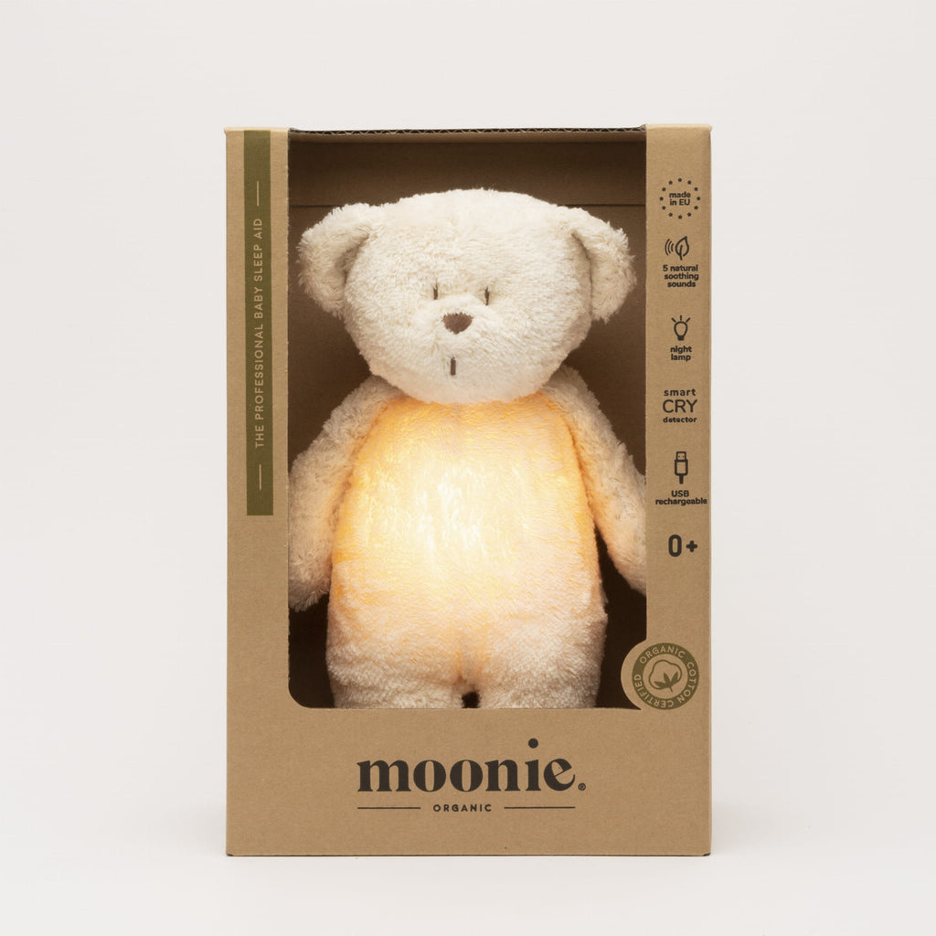 Moonie Peluche sonore et veilleuse 2.0 - Ourson Rose