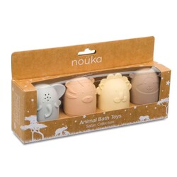 Ñouka Jouets de bain animaux paquet de 4 - Land Safari