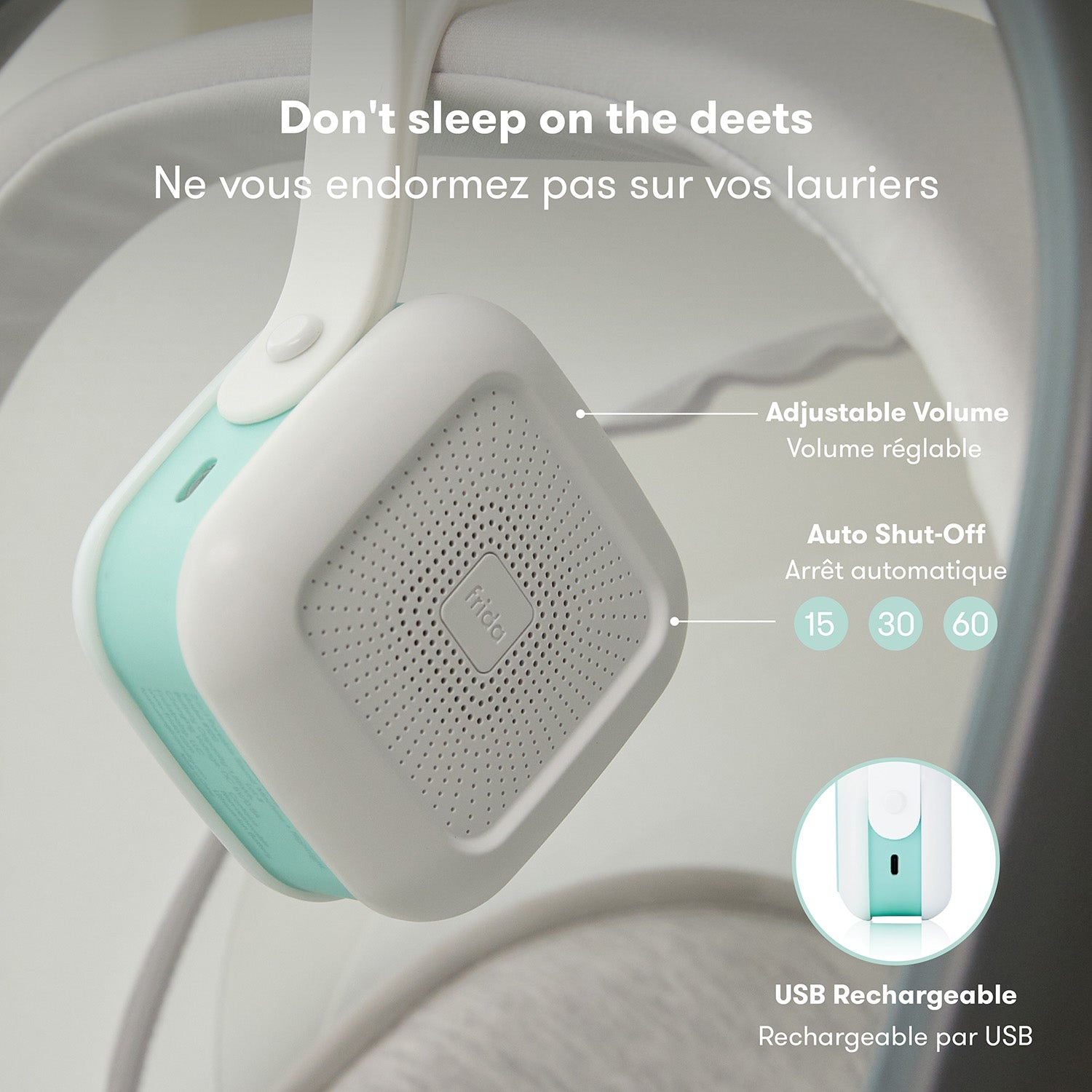 Frida Baby Machine à bruit blanc + veilleuse portable 2-en-1