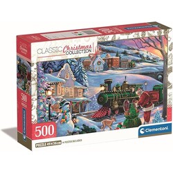 Clementoni Casse-tête 500 pièces - Train de Noël