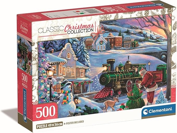 Clementoni Casse-tête 500 pièces - Train de Noël