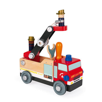 Janod Brico'kids Camion de Pompiers à construire