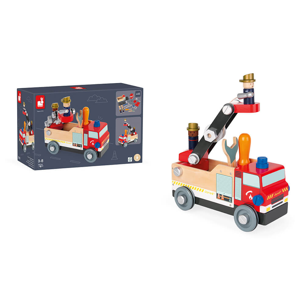 Janod Brico'kids Camion de Pompiers à construire