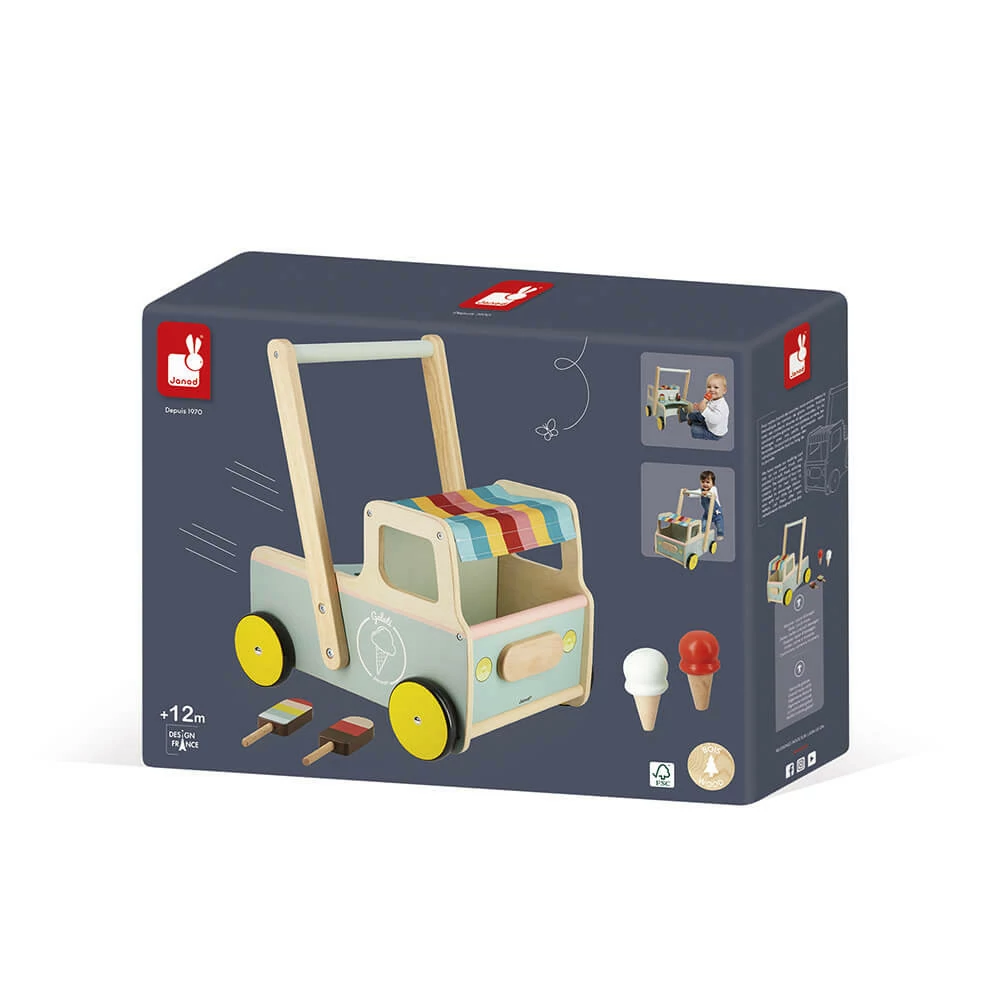 Janod Chariot de marche - Marchand de glaces
