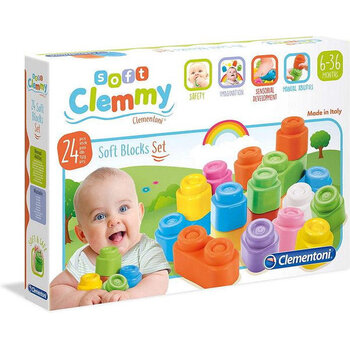 Clementoni Soft Clemmy - Jeu de blocs souples - 24pcs