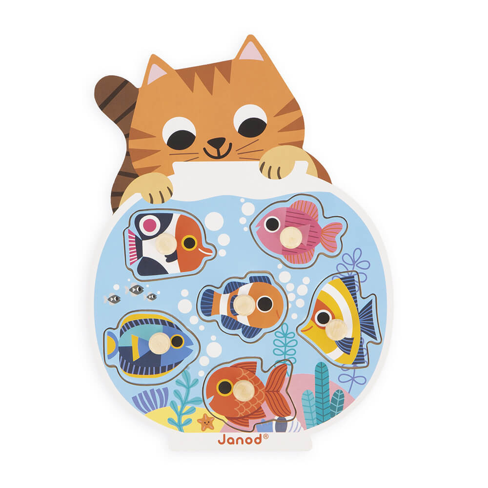 Janod Casse-tête en bois - Aquarium - 6pcs