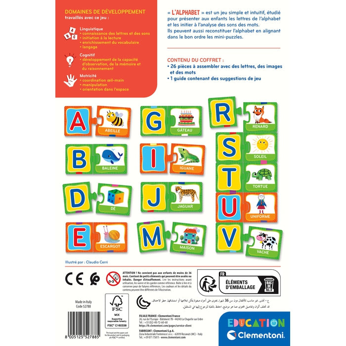 Clementoni Éducation - L'alphabet (3-5ans)