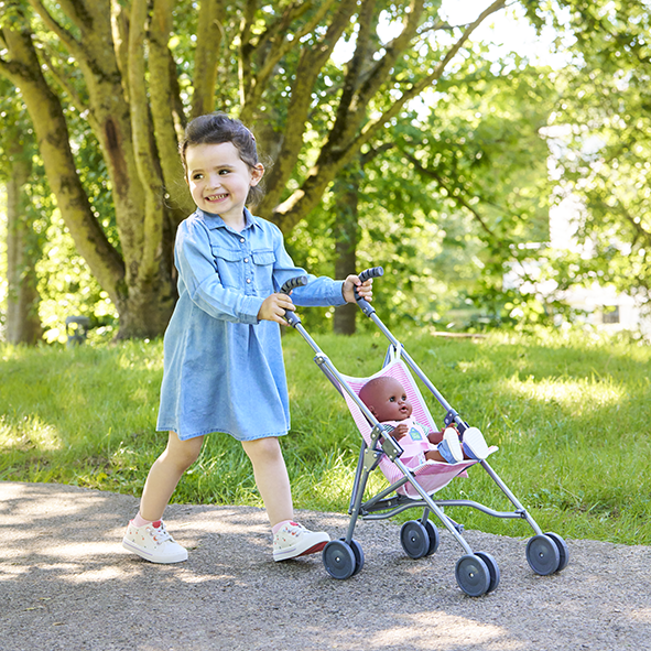 Corolle Poussette canne rose