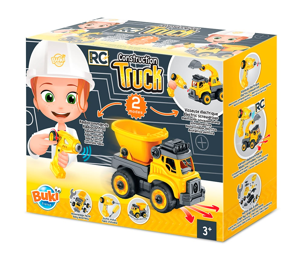 Buki Camion de construction téléguidé 2-en-1 - RC