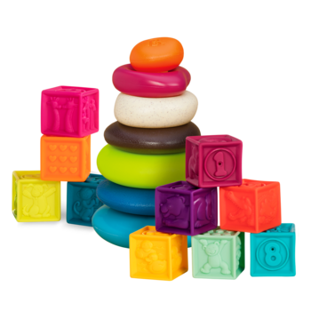 B. baby Blocs souples et anneaux d'empilage 17pcs