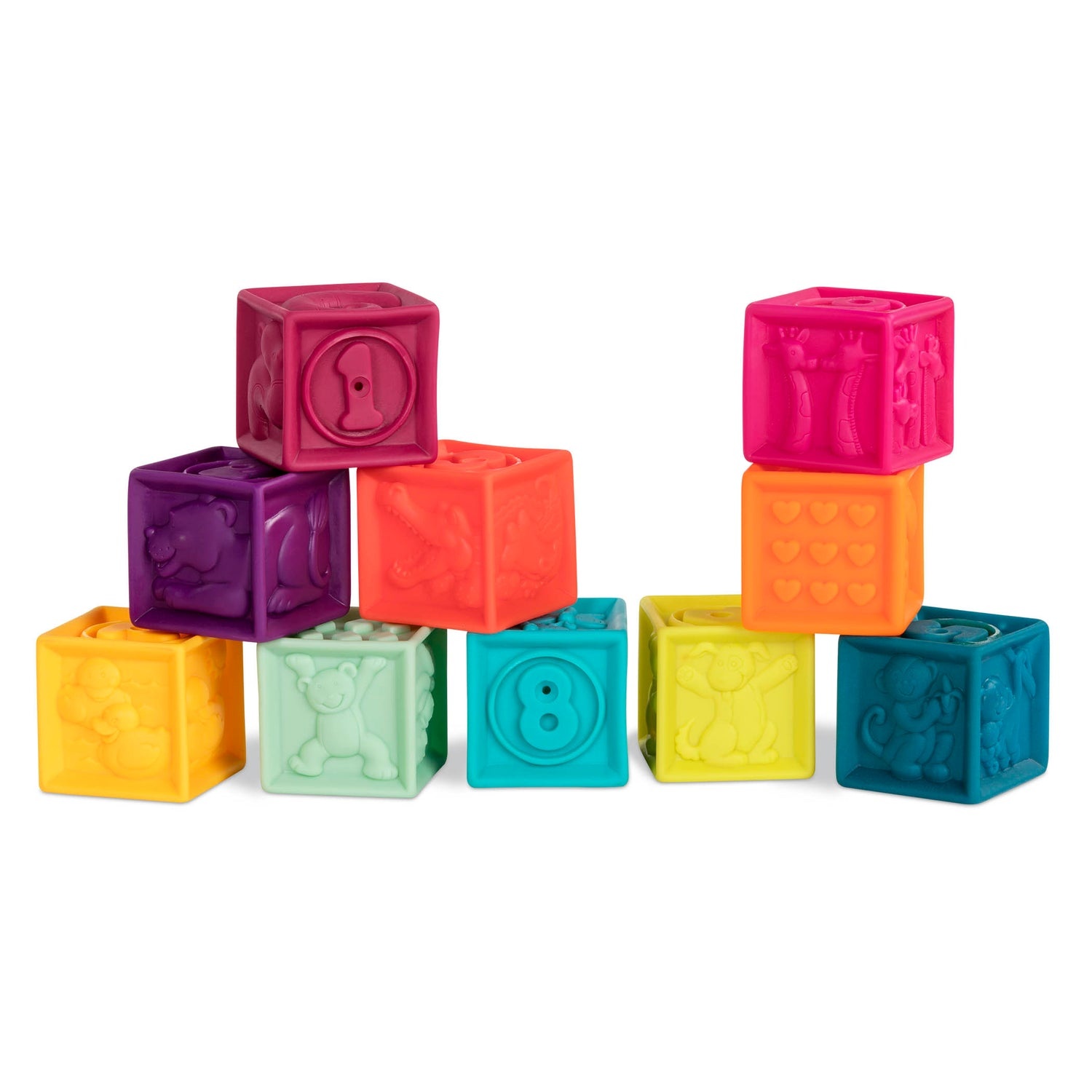B. baby Blocs souples et anneaux d'empilage 17pcs