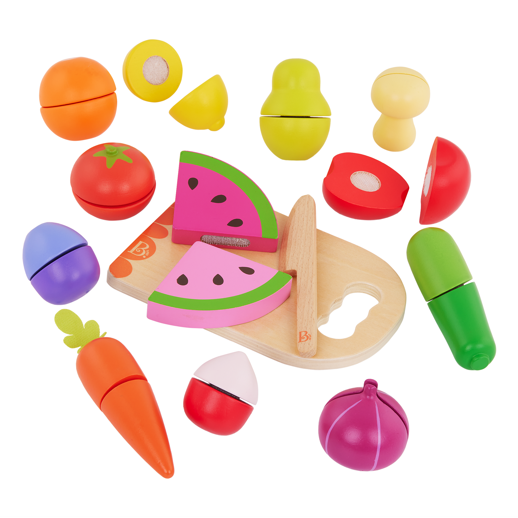 B. baby Fruits & Légumes en bois à trancher 26pcs