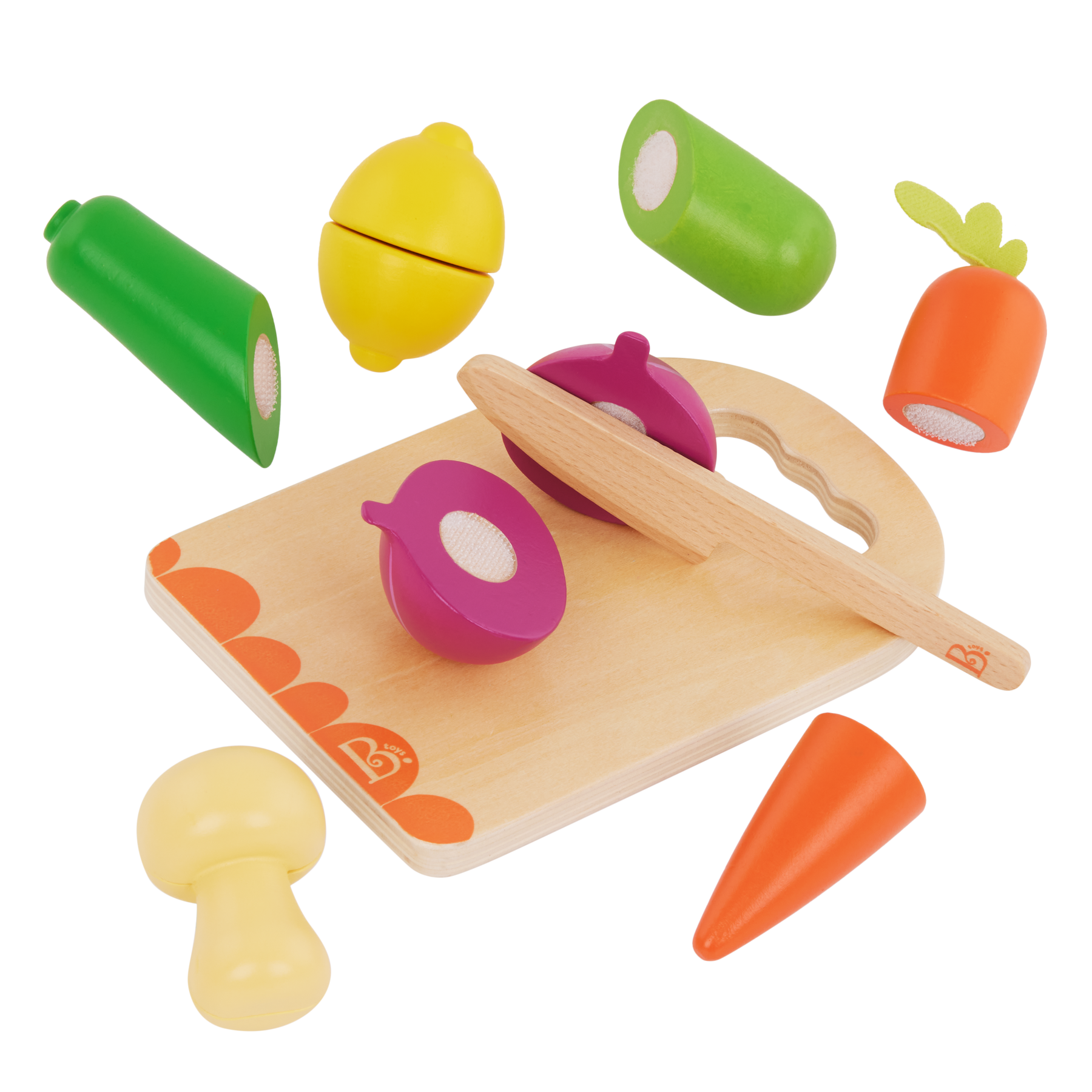 B. baby Fruits & Légumes en bois à trancher 26pcs