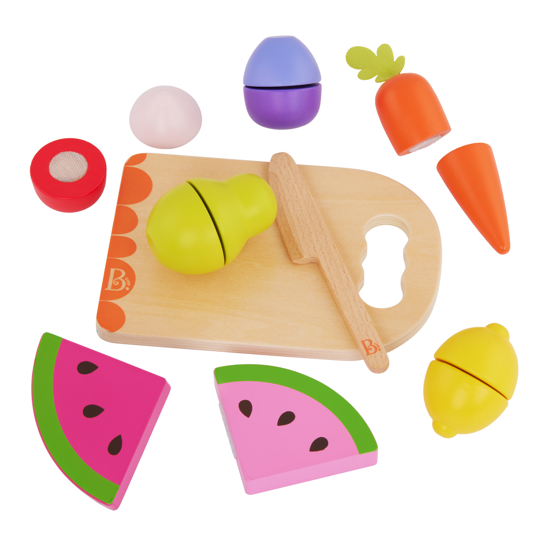 B. baby Fruits & Légumes en bois à trancher 26pcs