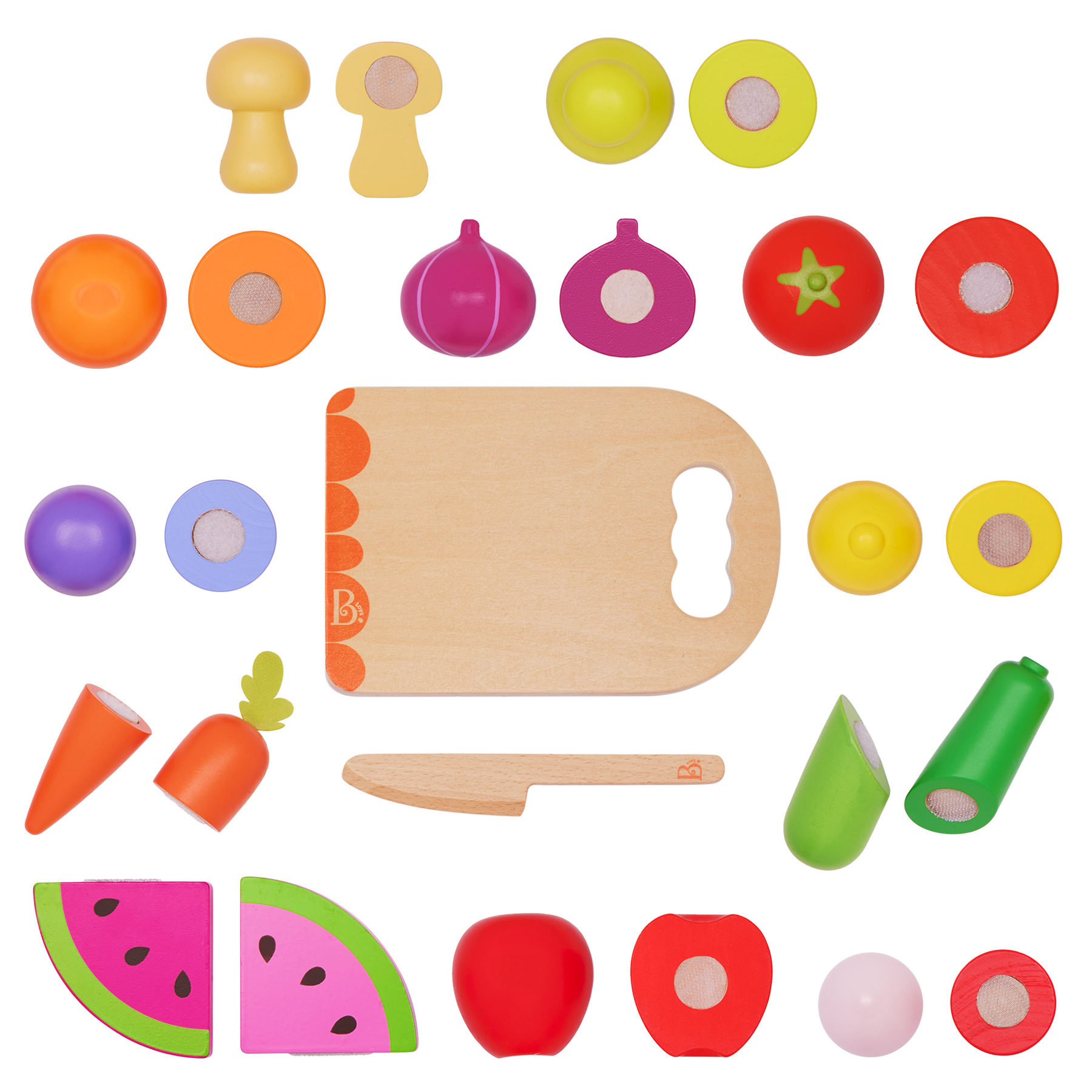 B. baby Fruits & Légumes en bois à trancher 26pcs