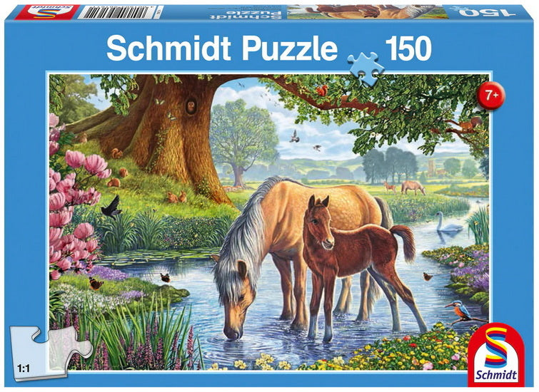 Schmidt Casse-tête - Chevaux dans le ruisseau - 150pcs (7ans+)