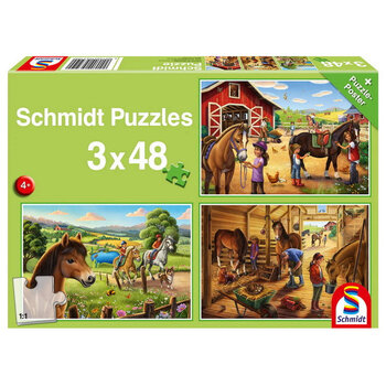 Schmidt Casse-tête - Mes chevaux préférés - 3 x 48pcs - (4ans+)