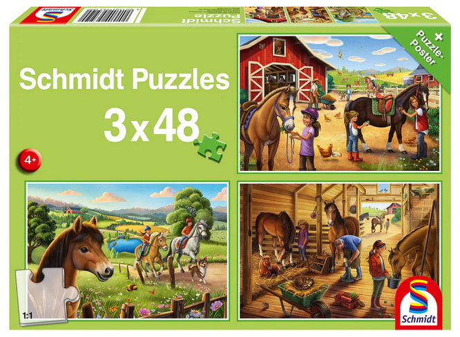 Schmidt Casse-tête - Mes chevaux préférés - 3 x 48pcs - (4ans+)