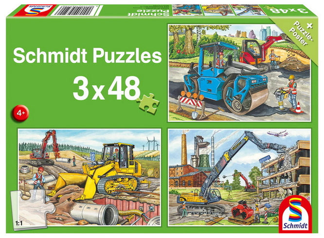 Schmidt Casse-tête - Sur le chantier - 3 x 48pcs (4+)