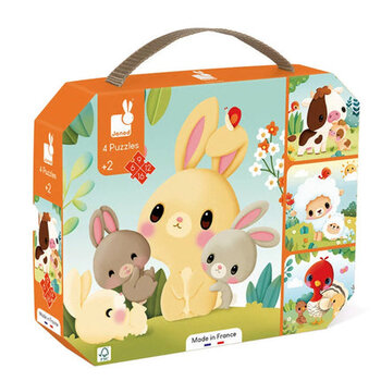 Janod Casse-tête progressif 4-en-1 - Ferme