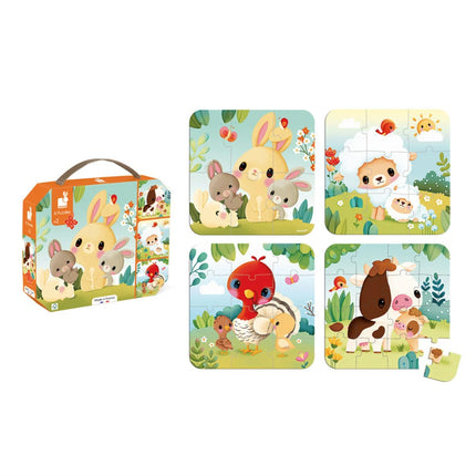 Janod Casse-tête progressif 4-en-1 - Ferme