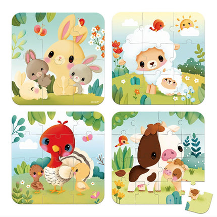 Janod Casse-tête progressif 4-en-1 - Ferme