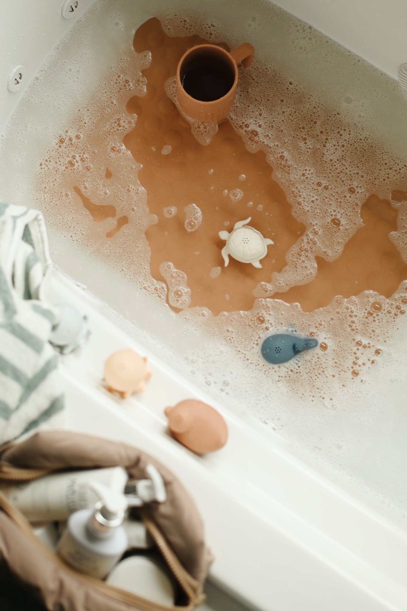 Minika Tapis de bain en silicone - Almond