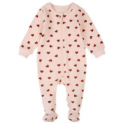 Petit Lem Dormeuse gaufré imprimé de coeur