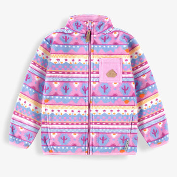 Souris Mini Veste en polar mauve à motifs