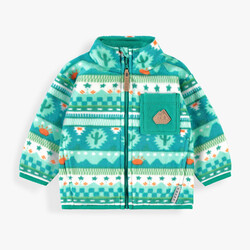 Souris Mini Veste en polar turquoise à motifs