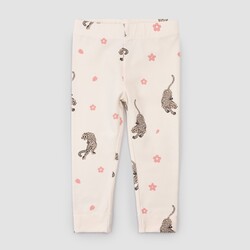 Miles the label Legging crème leopard avec fleurs